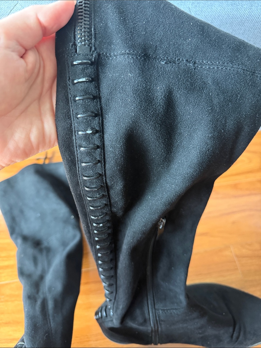 Kendall and Kylie over the Knee boots Faux Suede Leather SZ 8.5 - Picture 8 of 10